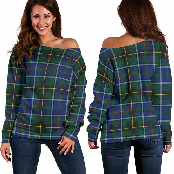 MacInnes Modern Tartan Classic Women Off Shoulder Sweatshirt