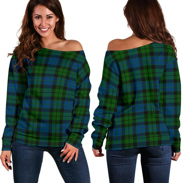 MacKay Modern Tartan Classic Women Off Shoulder Sweatshirt