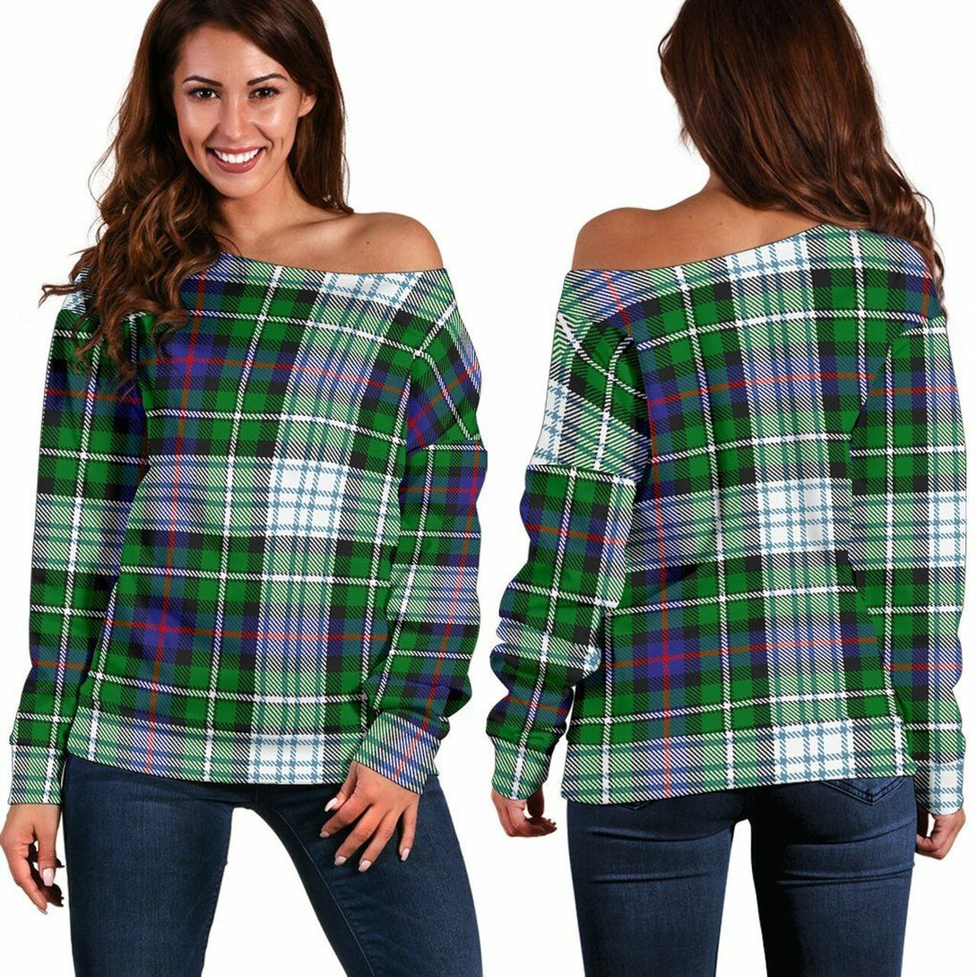 MacKenzie Dress Modern Tartan Classic Women Off Shoulder Sweatshirt