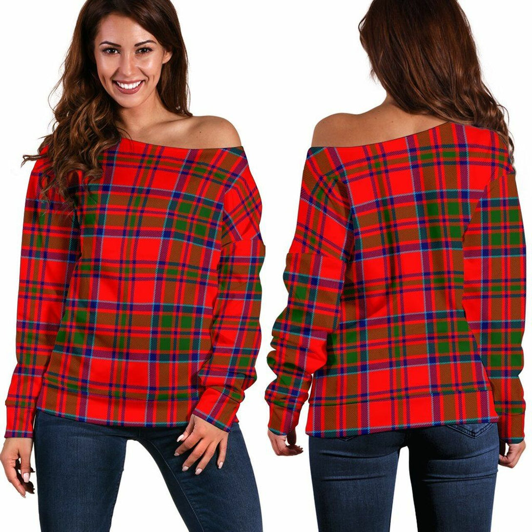 MacKillop Tartan Classic Women Off Shoulder Sweatshirt