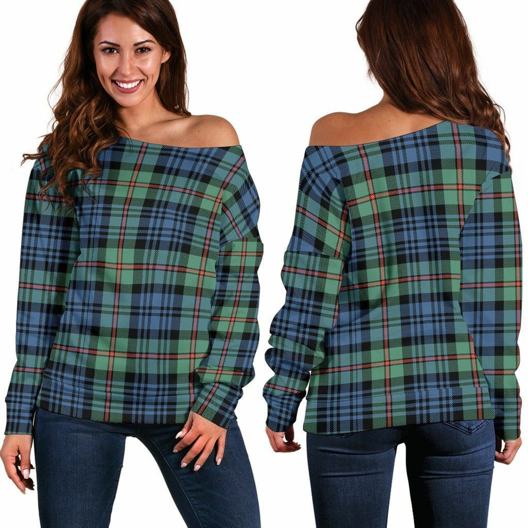 MacKinlay Ancient Tartan Classic Women Off Shoulder Sweatshirt