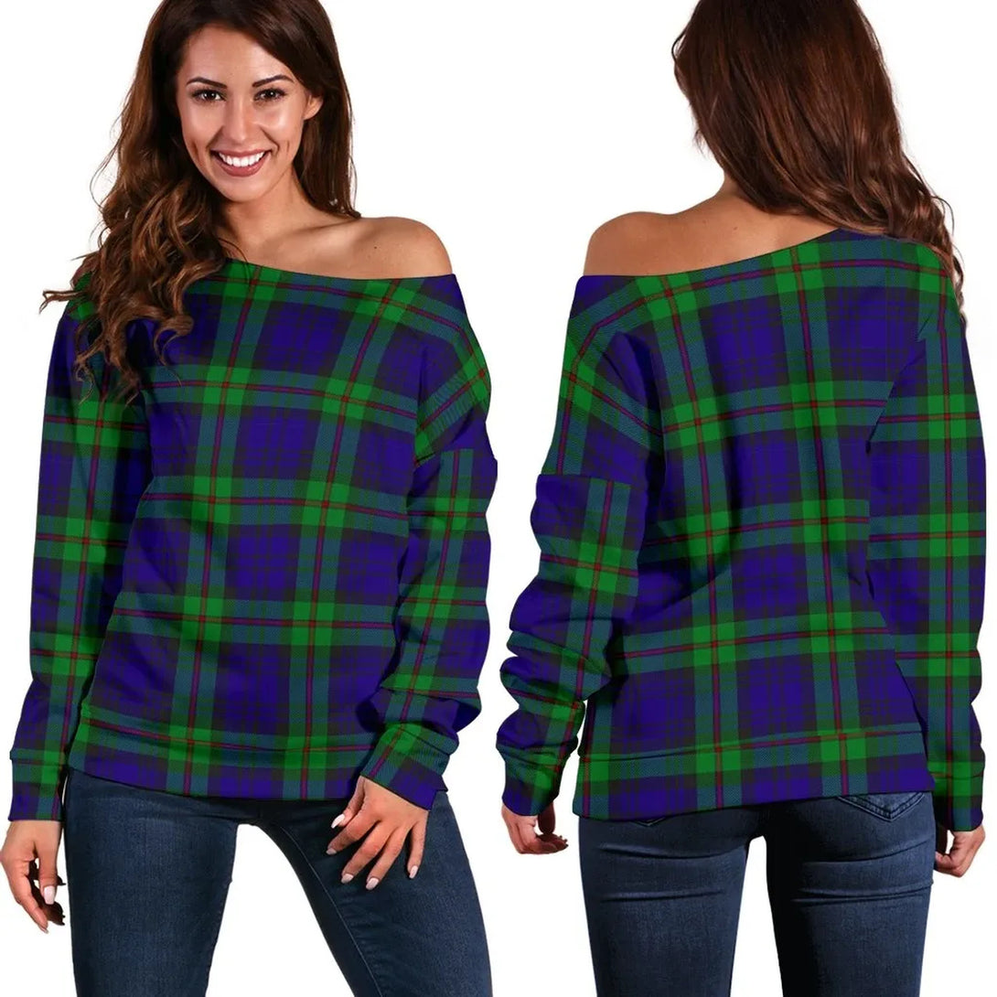 MacKinlay Modern Tartan Classic Women Off Shoulder Sweatshirt