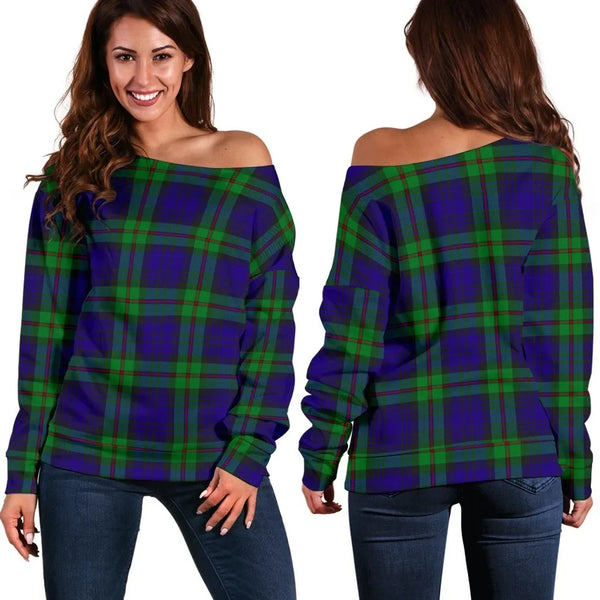 MacKinlay Modern Tartan Classic Women Off Shoulder Sweatshirt