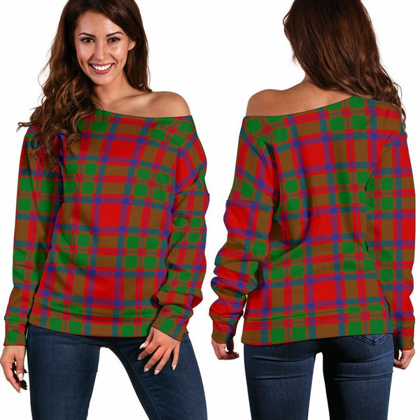 MacKintosh Modern Tartan Classic Women Off Shoulder Sweatshirt