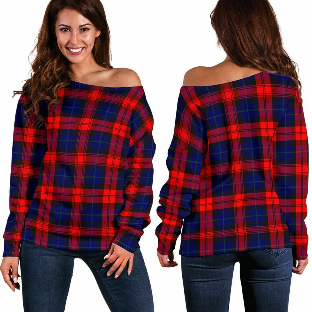 MacLachlan Modern Tartan Classic Women Off Shoulder Sweatshirt