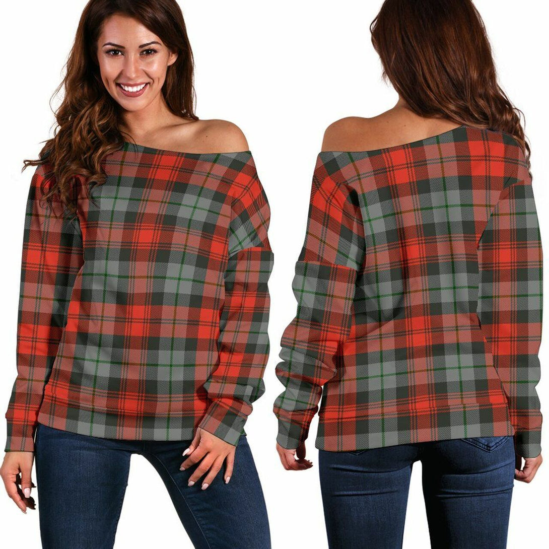 MacLachlan Weathered Tartan Classic Women Off Shoulder Sweatshirt