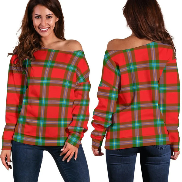 MacLaine of Loch Buie Tartan Classic Women Off Shoulder Sweatshirt