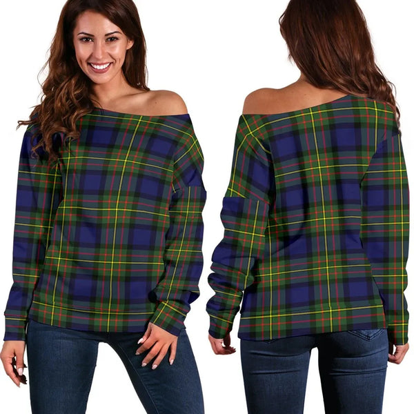 MacLaren Modern Tartan Classic Women Off Shoulder Sweatshirt