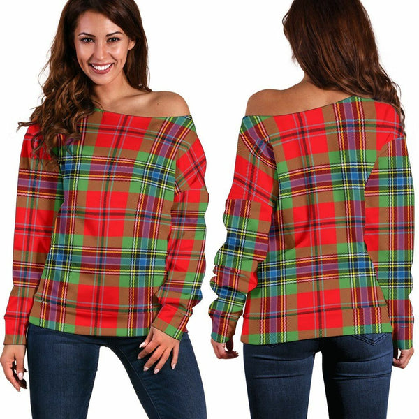 MacLean of Duart Modern Tartan Classic Women Off Shoulder Sweatshirt