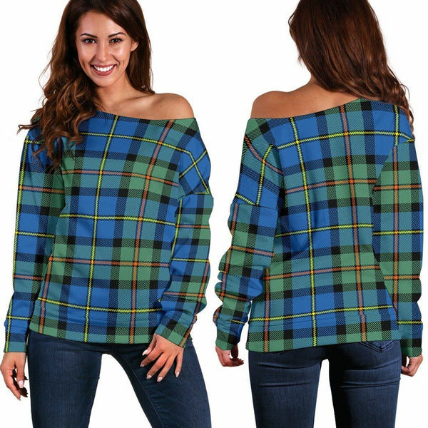 MacLeod of Harris Ancient Tartan Classic Women Off Shoulder Sweatshirt