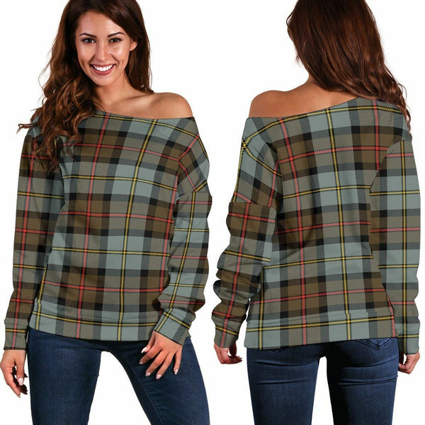 MacLeod of Harris Weathered Tartan Classic Women Off Shoulder Sweatshirt