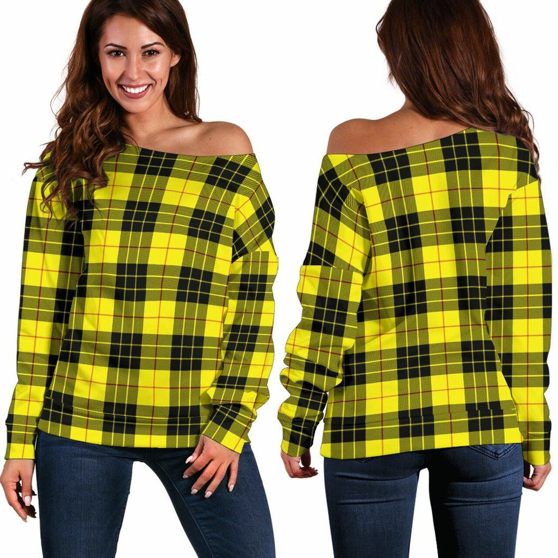 MacLeod of Lewis Modern Tartan Classic Women Off Shoulder Sweatshirt