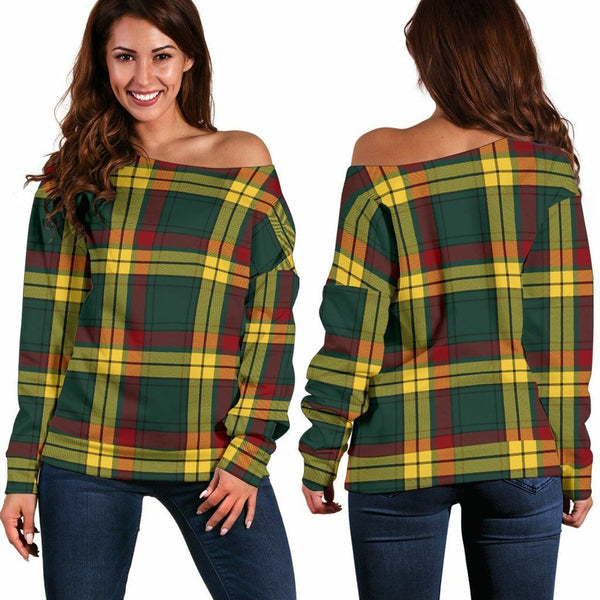 MacMillan Old Modern Tartan Classic Women Off Shoulder Sweatshirt