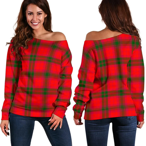 MacNab Modern Tartan Classic Women Off Shoulder Sweatshirt