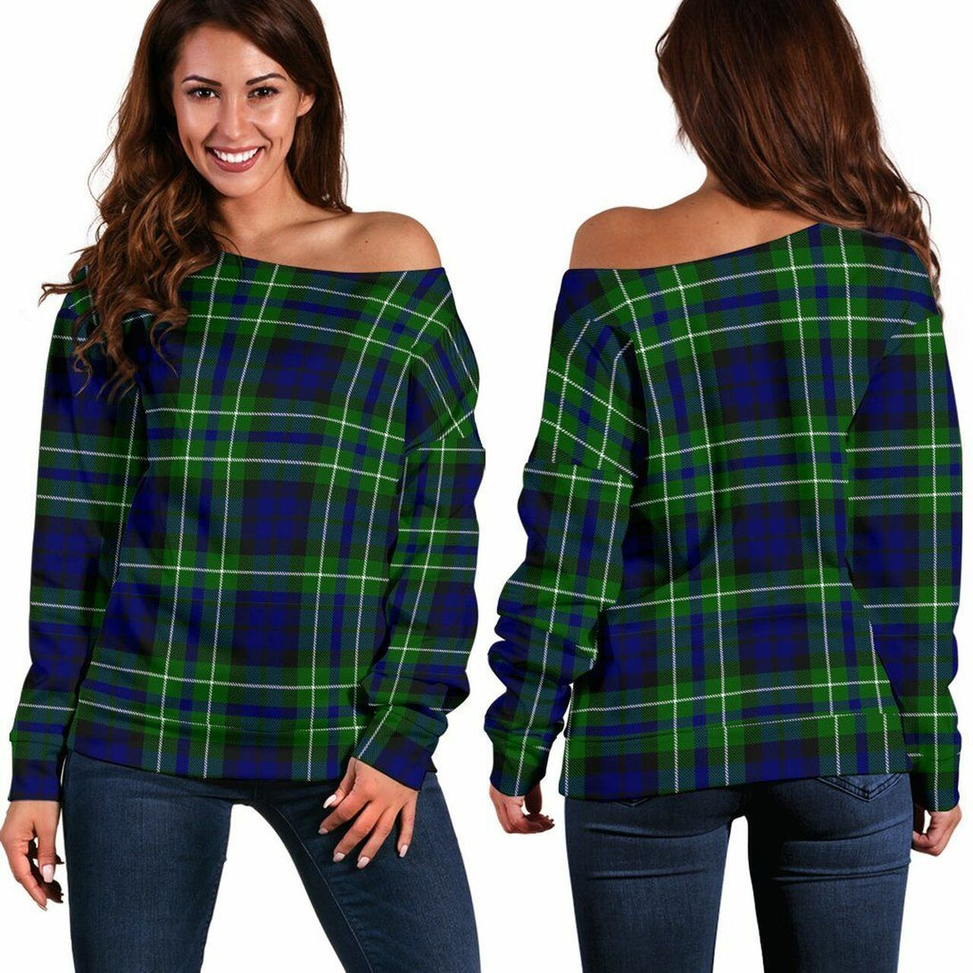 MacNeil of Colonsay Modern Tartan Classic Women Off Shoulder Sweatshirt