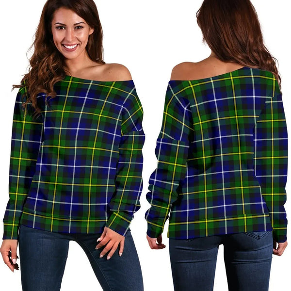 MacNeill of Barra Modern Tartan Classic Women Off Shoulder Sweatshirt