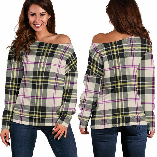 MacPherson Dress Ancient Tartan Classic Women Off Shoulder Sweatshirt