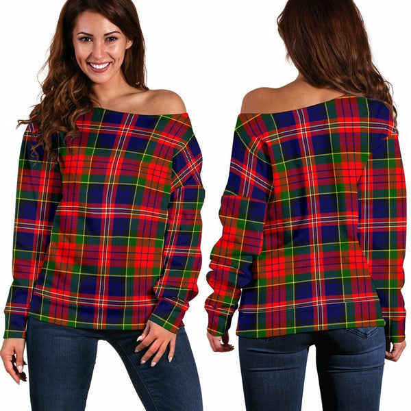 MacPherson Modern Tartan Classic Women Off Shoulder Sweatshirt