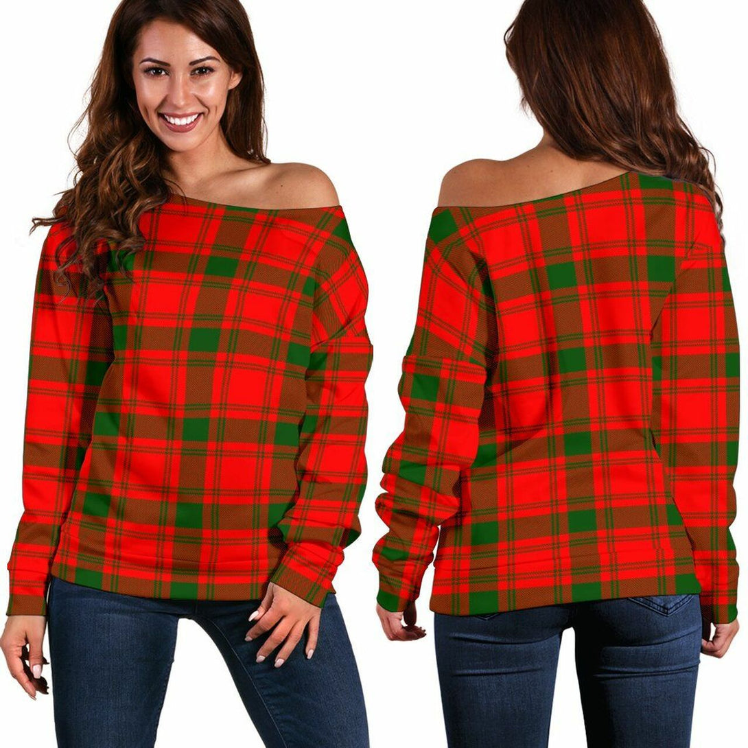 MacQuarrie Modern Tartan Classic Women Off Shoulder Sweatshirt