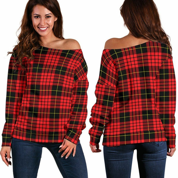 MacQueen Modern Tartan Classic Women Off Shoulder Sweatshirt