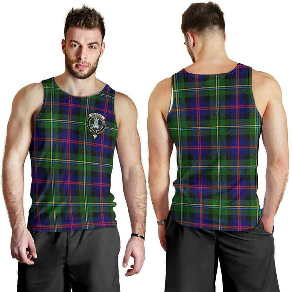 Malcolm (or MacCallum) Tartan Classic Crest Men Tank Top