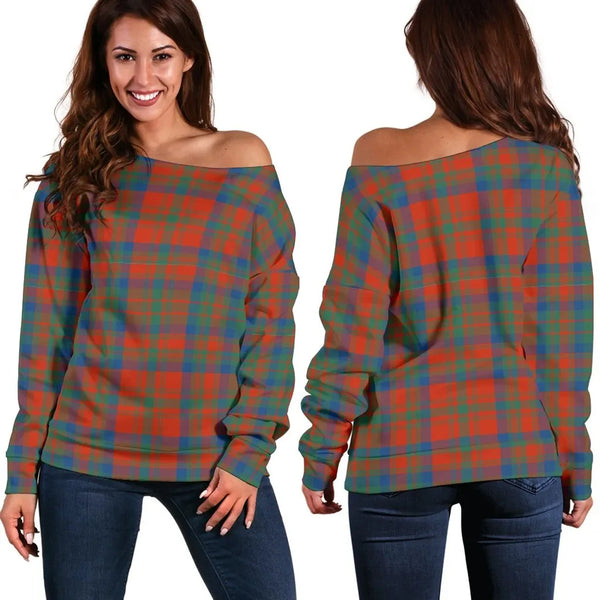 Matheson Ancient Tartan Classic Women Off Shoulder Sweatshirt