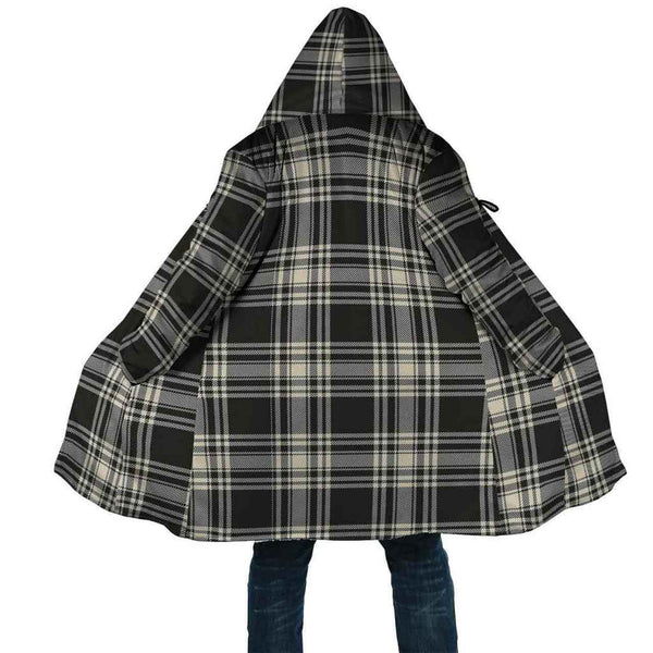 Menzies Black & White Ancient Tartan Classic Cloak