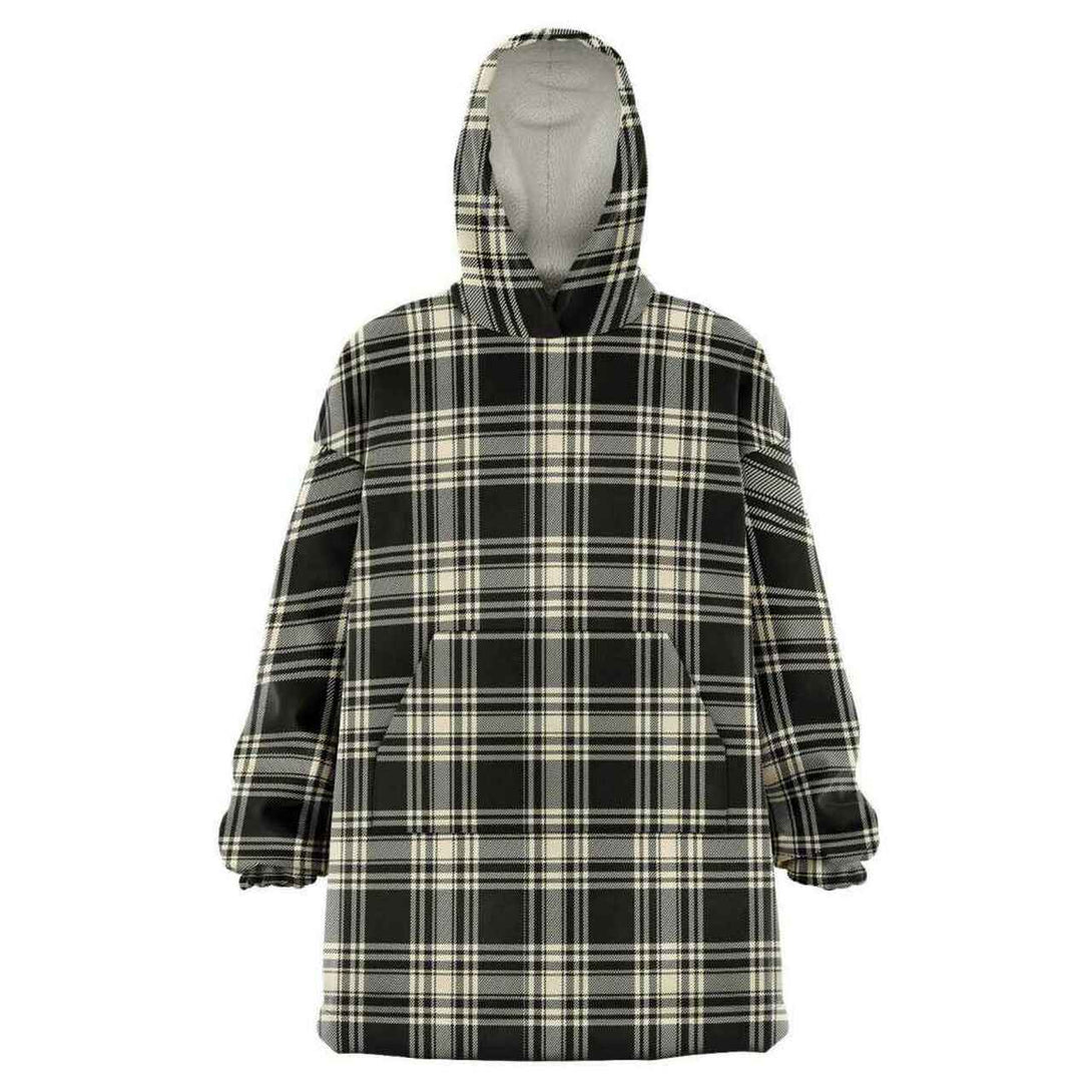 Menzies Black & White Ancient Tartan Classic Snug Hoodie