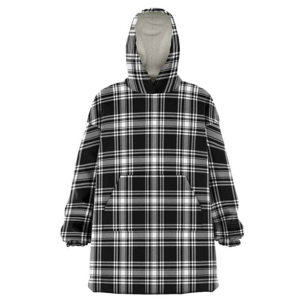 Menzies Black & White Modern Tartan Classic Snug Hoodie