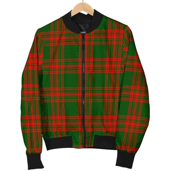 Menzies Green Modern Tartan Classic Bomber Jacket