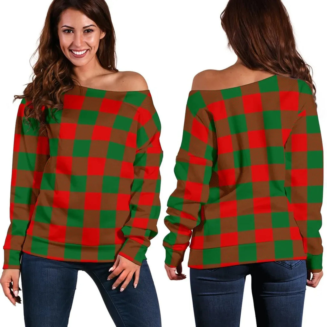 Moncrieffe Tartan Classic Women Off Shoulder Sweatshirt