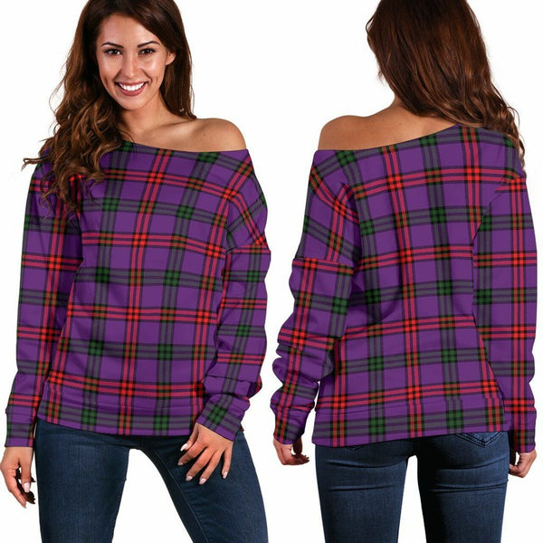 Montgomery Modern Tartan Classic Women Off Shoulder Sweatshirt