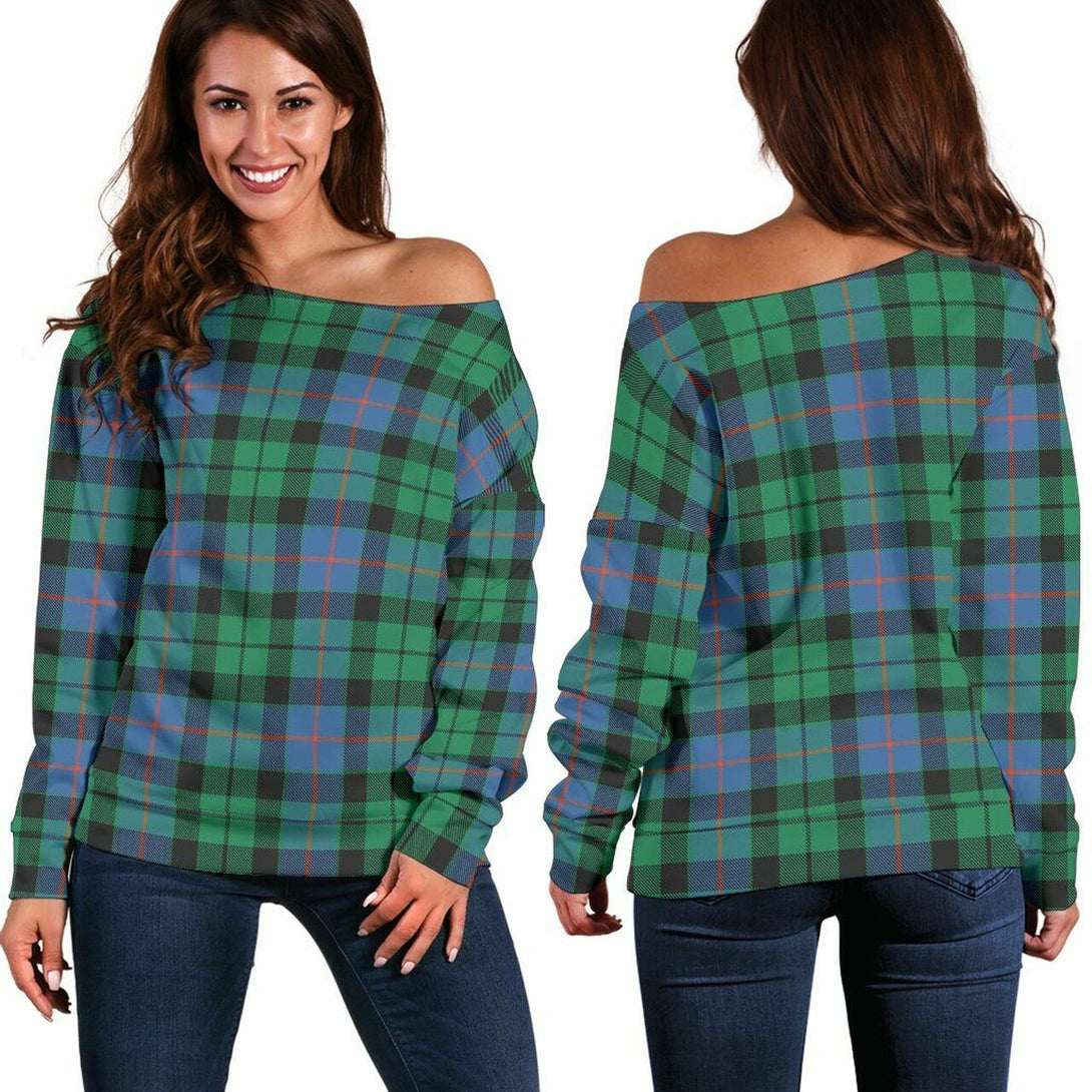 Morrison Ancient Tartan Classic Women Off Shoulder Sweatshirt