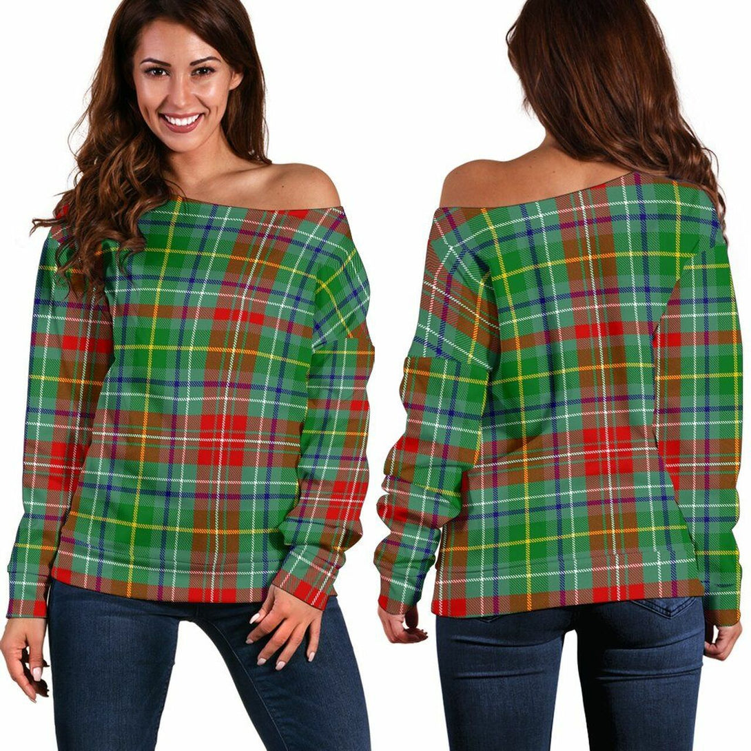 Muirhead Tartan Classic Women Off Shoulder Sweatshirt