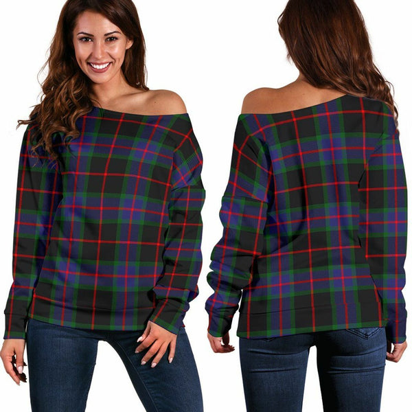 Nairn Tartan Classic Women Off Shoulder Sweatshirt