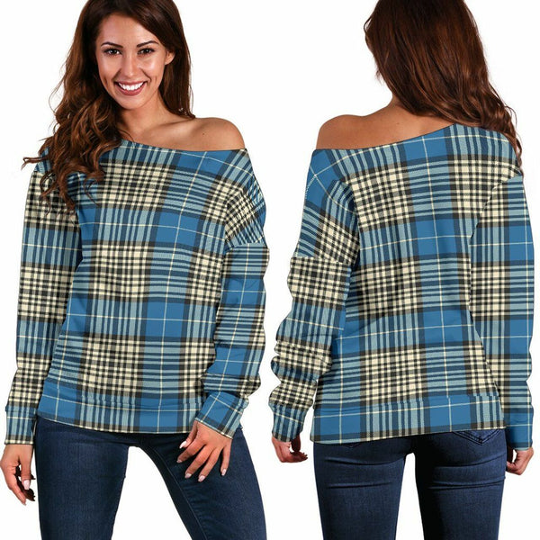 Napier Ancient Tartan Classic Women Off Shoulder Sweatshirt