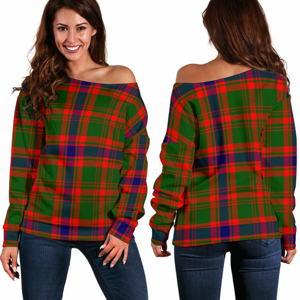 Nithsdale District Tartan Classic Women Off Shoulder Sweatshirt