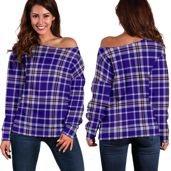 Ochterlony Tartan Classic Women Off Shoulder Sweatshirt