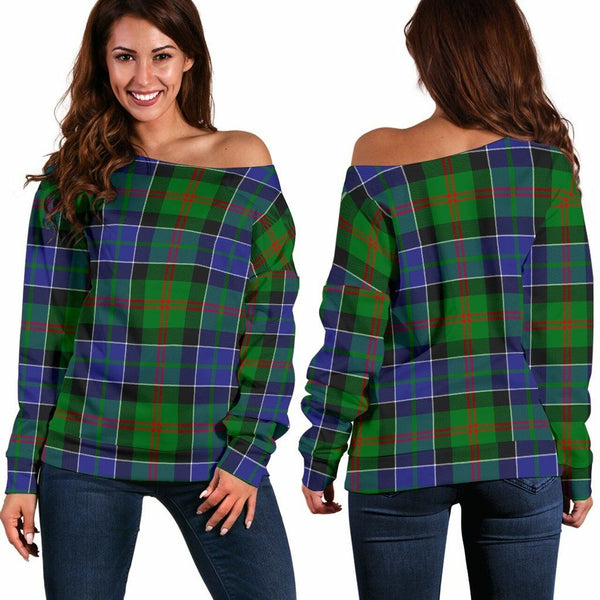 Paterson Tartan Classic Women Off Shoulder Sweatshirt