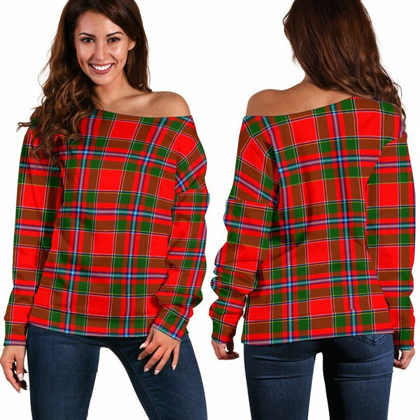 Perthshire District Tartan Classic Women Off Shoulder Sweatshirt