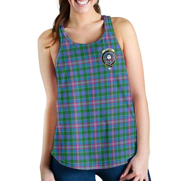 Pitcairn Tartan Classic Crest Women Racerback Tank