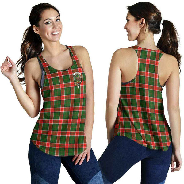 Pollock Tartan Classic Crest Women Racerback Tank