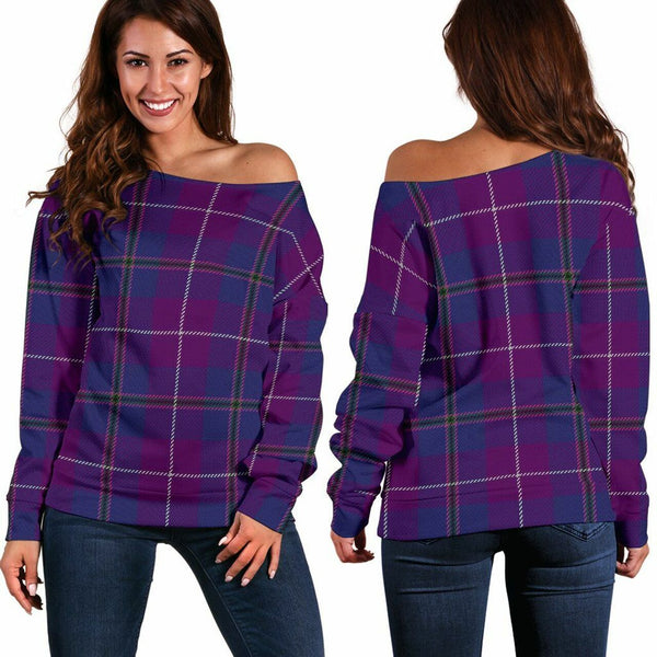 Pride of Glencoe Tartan Classic Women Off Shoulder Sweatshirt