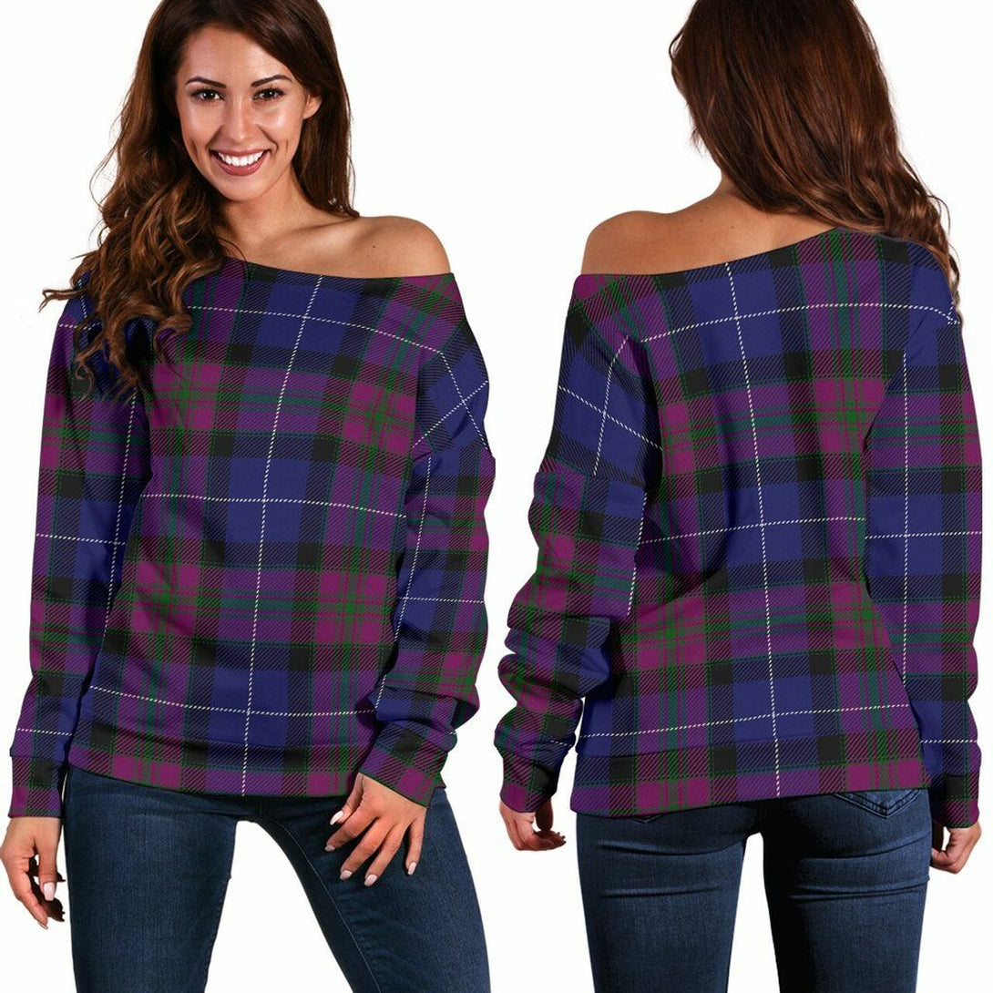 Pride of Scotland Tartan Classic Women Off Shoulder Sweatshirt