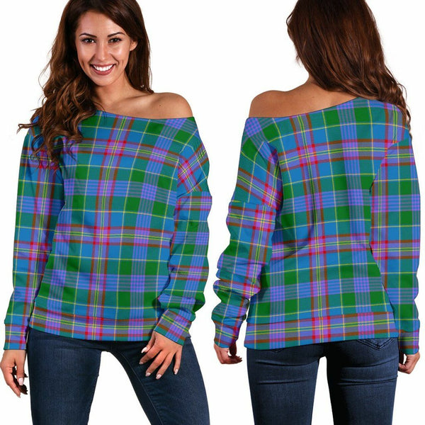 Ralston Tartan Classic Women Off Shoulder Sweatshirt