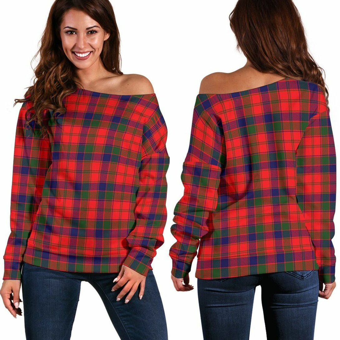 Robertson Modern Tartan Classic Women Off Shoulder Sweatshirt