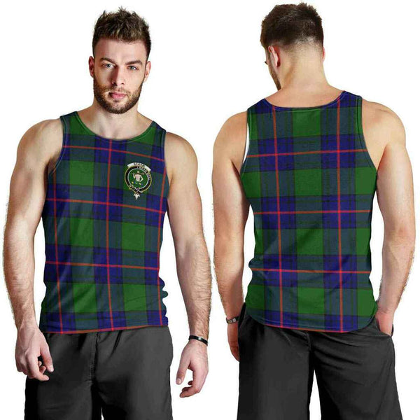 Schaw (of Sauchie) Tartan Classic Crest Men Tank Top