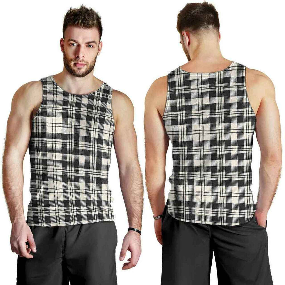 Scott Black & White Ancient Tartan Classic Men Tank Top