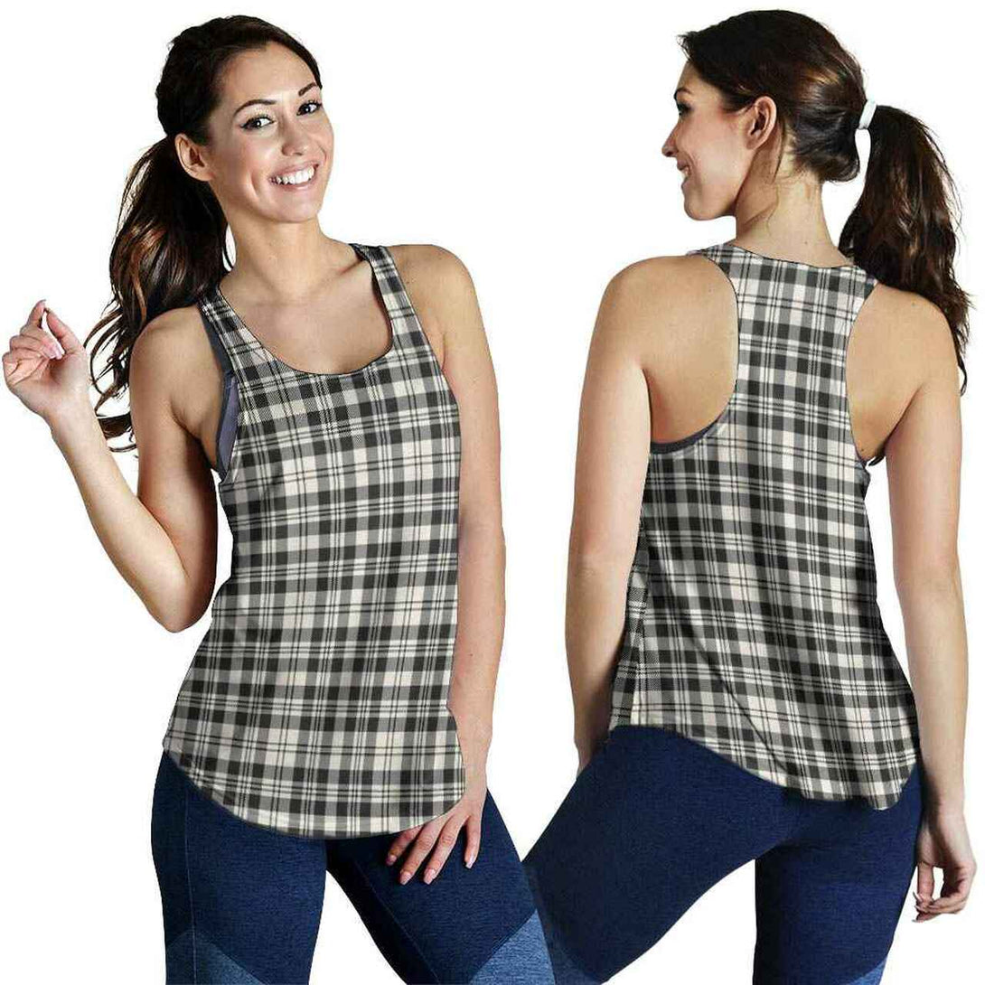 Scott Black & White Ancient Tartan Classic Women Racerback Tank