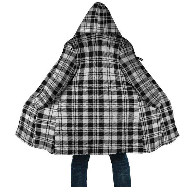 Scott Black & White Modern Tartan Classic Cloak